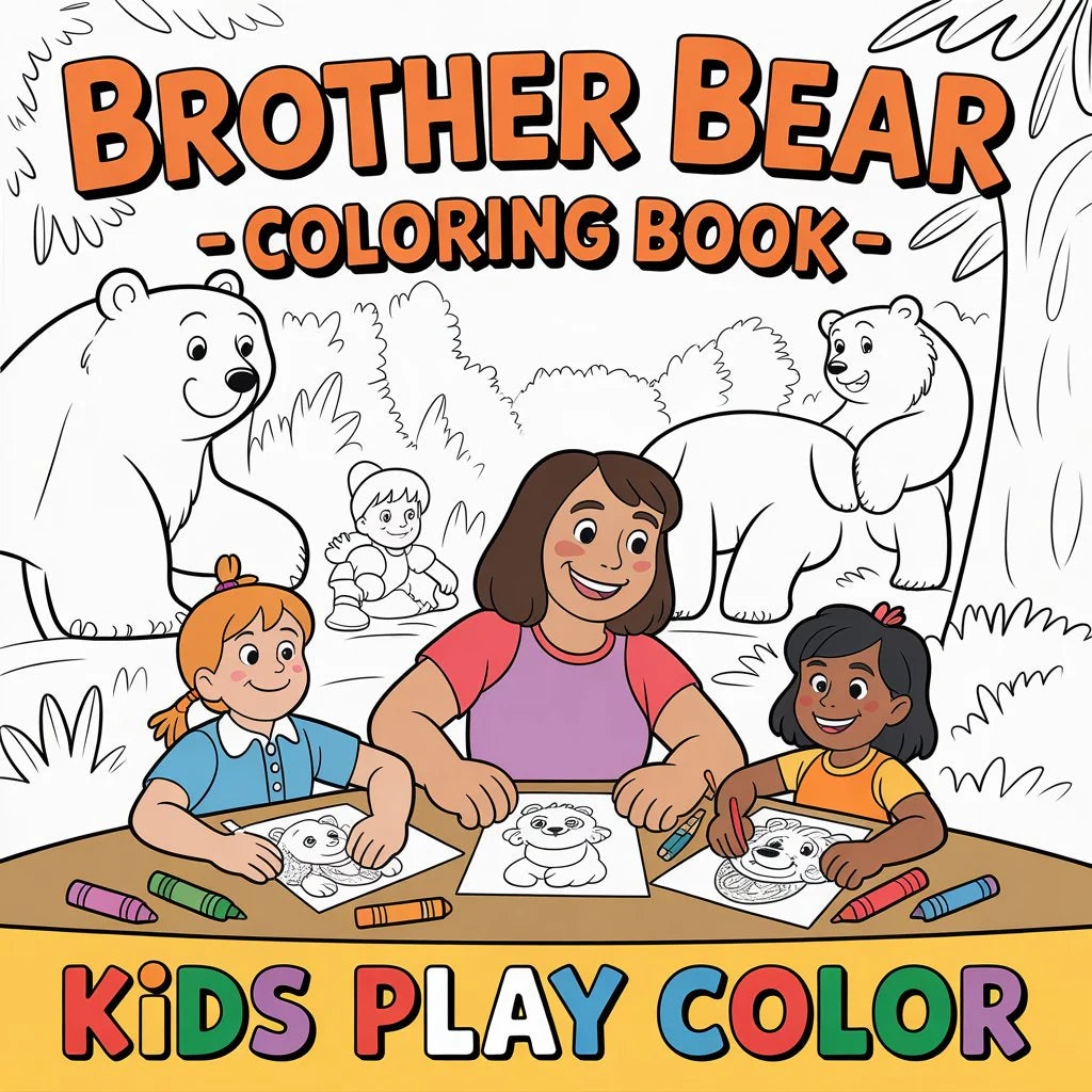 Brother Bear – Forest Adventure Coloring Book (Digital Printable PDF) Smart helper